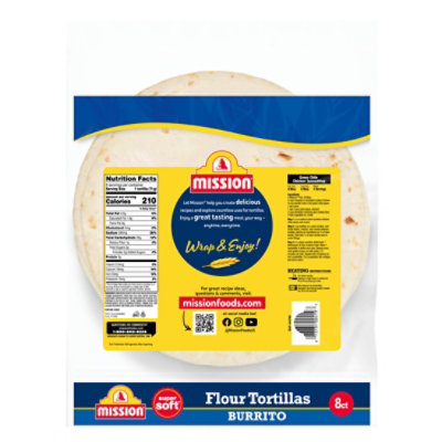 Mission Tortillas Flour Burrito Large Super Soft 8 Count - 20 Oz - Image 2