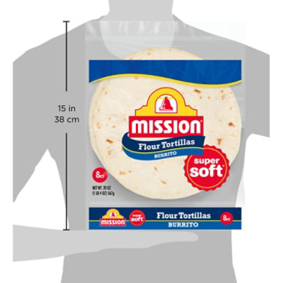 Mission Super Soft Flour Tortillas Burrito Size - 8 Count - Image 5