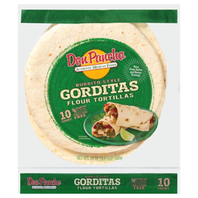 Don Pancho Tortillas Flour Gorditas Burrito Style Bag 10 Count - 24 Oz - Image 3