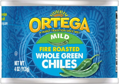 Ortega Green Chiles Whole Fire Roasted Mild Can - 4 Oz - Image 2