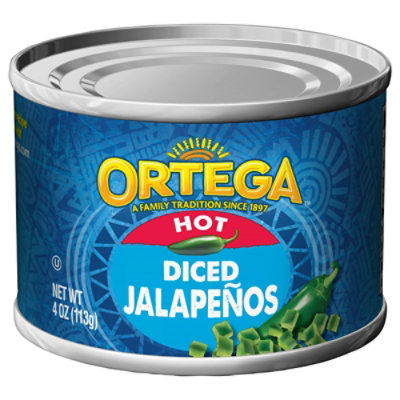 Ortega Jalapenos Diced Hot Can - 4 Oz