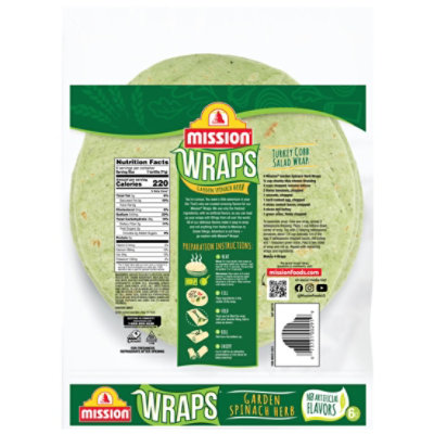 Mission Wraps Garden Spinach - 6 Count - Image 2