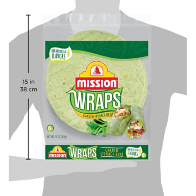 Mission Wraps Garden Spinach Herb Bag 6 Count - 15 Oz - Image 5