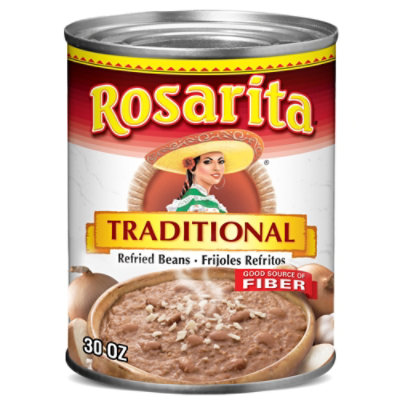 Rosarita Beans Refried Traditional Can - 30 Oz