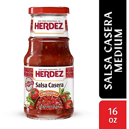 Herdez Salsa Casera Medium Jar - 16 Oz - Image 1