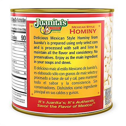 Juanitas Foods Hominy Mexican Style Can - 25 Oz - Image 5