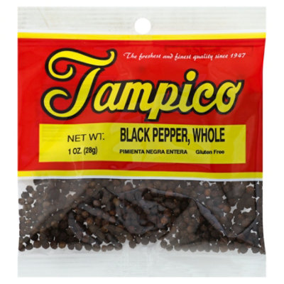 Tampico Spices Pepper Black Whole - Oz