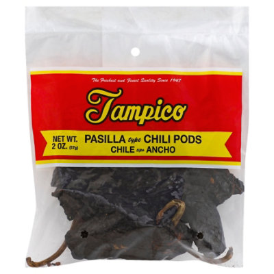 Tampico Spices Chile Pods Pasilla - 2 Oz