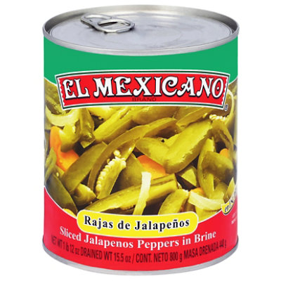 El Mexicano Jalapenos Peppers Sliced in Brine - 28 Oz - Image 2