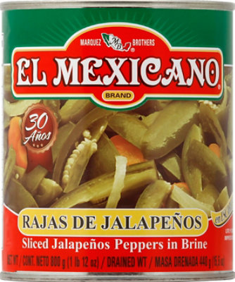 El Mexicano Jalapenos Peppers Sliced in Brine - 28 Oz - Image 2