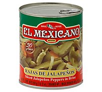 El Mexicano Jalapenos Peppers Sliced in Brine - 28 Oz