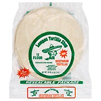 Lompoc Tortilla Shop Tortillas Flour Vegetarian Resealable Pack 12 Count - 18 Oz - Image 1