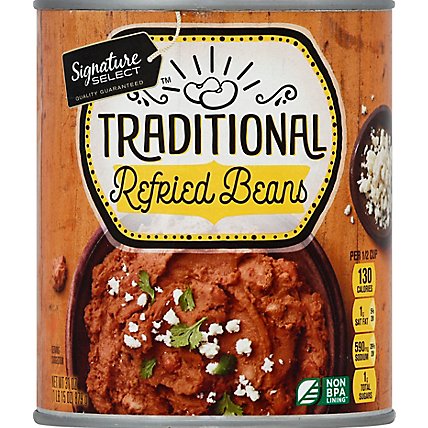 Signature SELECT Beans Refried Traditional Can - 31 Oz - Image 2