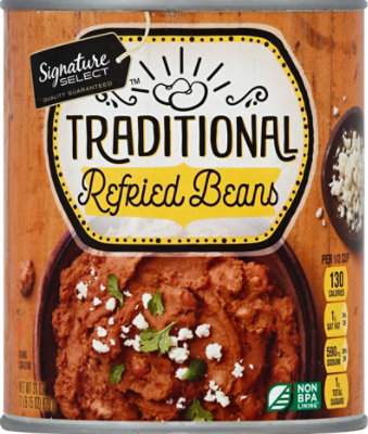 Signature SELECT Beans Refried Traditional Can - 31 Oz - Image 2