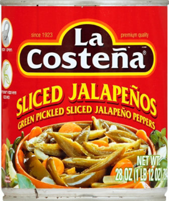 La Costena Jalapenos Sliced Can - 28 Oz - Image 2