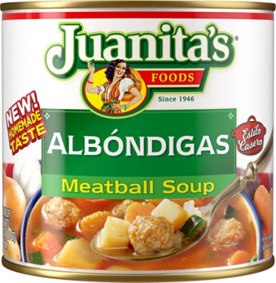 Juanitas Foods Soup Albondigas Meatball Soup Can - 25 Oz