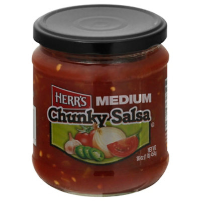 Herrs Salsa Chunky Medium Jar - 16 Oz - Image 3