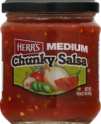 Herrs Salsa Chunky Medium Jar - 16 Oz - Image 2