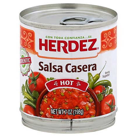 Herdez Salsa Casera Hot Can - 7 Oz