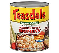 Teasdale Hominy Mexican Style Can - 108 Oz