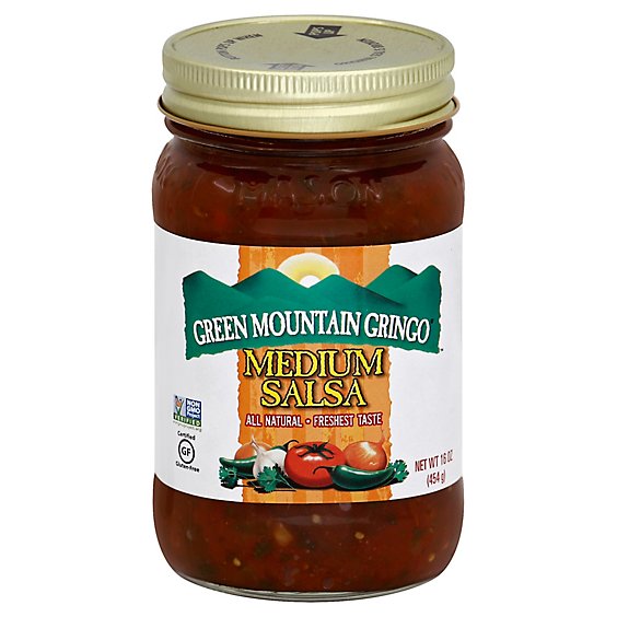 Green Mountain Gringo Salsa Medium Jar - 16 Oz