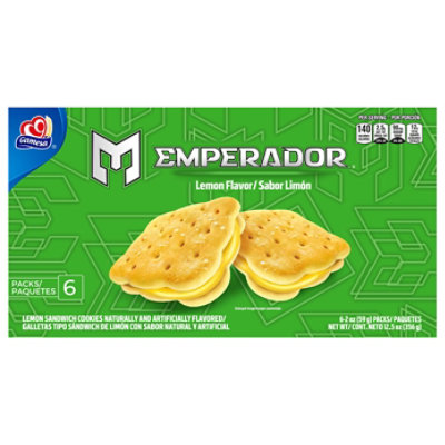 Gamesa Cookies Sandwich Emperador Creme Piruetas Lime - 12.5 Oz