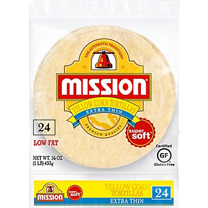 Mission Tortillas Corn Yellow Super Soft Extra Thin 24 Count - 16 Oz - Image 2