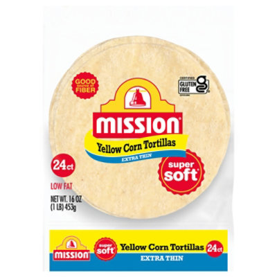 Mission Super Soft Extra Thin Yellow Corn Tortillas - 24 Count - Image 1