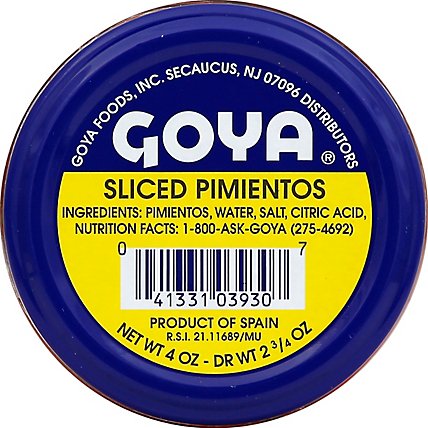 Goya Pimientos Sliced Jar - 4 Oz - Image 2