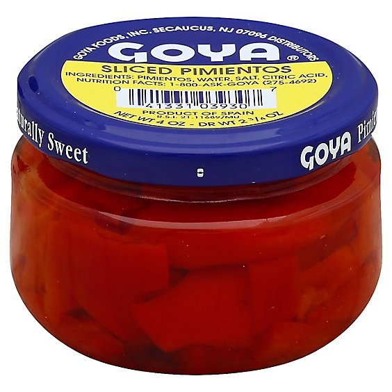 Goya Pimientos Sliced Jar - 4 Oz