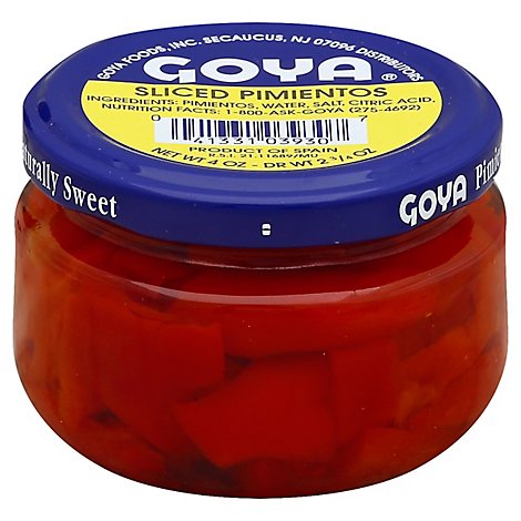 Goya Pimientos Sliced Jar - 4 Oz