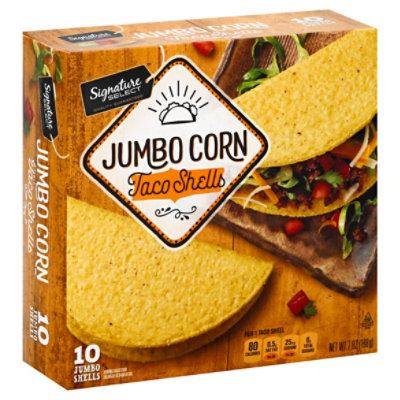 Signature SELECT Corn Taco Shells Jumbo Box 10 Count - 7 Oz - Image 1