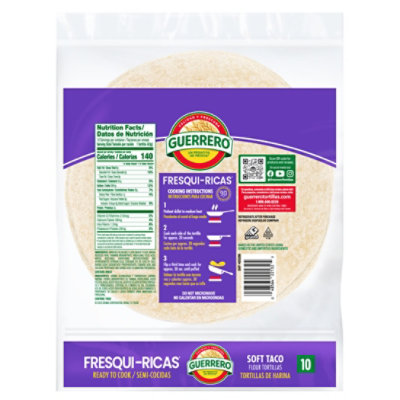 Guerrero Fresquiricas Flour Tortillas Soft Taco Size - 10 Count - Image 2