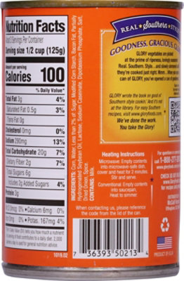 Glory Foods Seasoned Southern Style Corn Cream Style Skillet - 15 Oz - Image 6