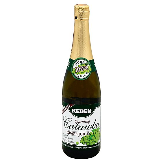 KEDEM Juice Sparkling 100% Pure Grape Catawba - 25.4 Fl. Oz.