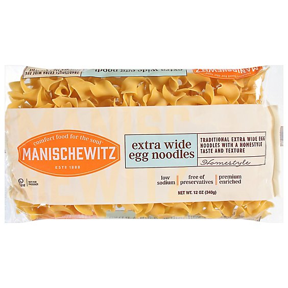 Manischewitz Extra Wide Egg Noodles - 12 Oz