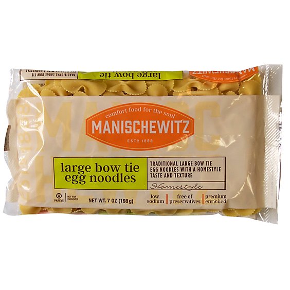 Manischewitz Pasta Egg Bows Large - 7 Oz