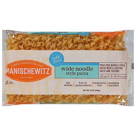 Manischewitz Yolk Free Wide Pasta Noodles - 12 Oz