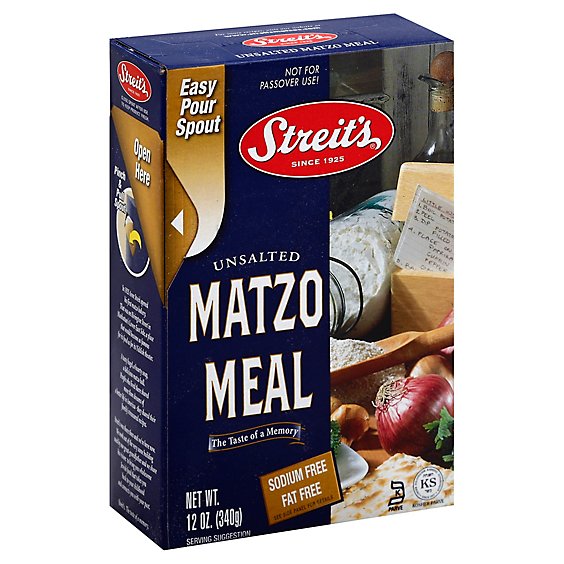 Streits Unsalted Matzo Meal - 12 Oz