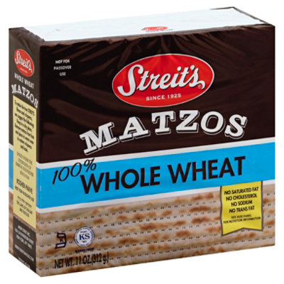 Streits Whole Wheat Matzos - 11 Oz