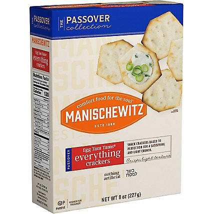 Manischewitz Tam Tam Everything Crackers Passover - 8 Oz - Image 1