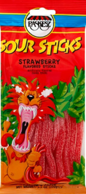 Paskesz Strawberry Sour Sticks - 3.5 Oz - Image 2