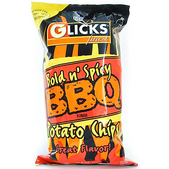 Glick Barbeque Potato Chips Kosher - 6 Oz