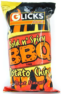Glick Barbeque Potato Chips Kosher - 6 Oz