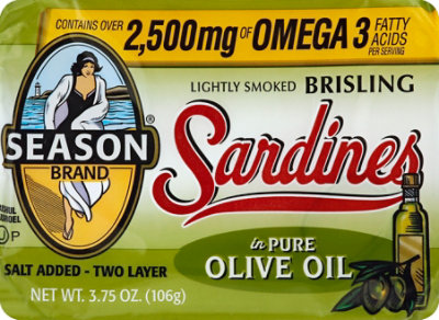 Season Canned Fish Brisling Sardines - 3.75 Oz - Image 2