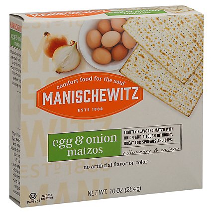 Manischewitz Egg N Onion Matzo - 10 Oz - Image 1