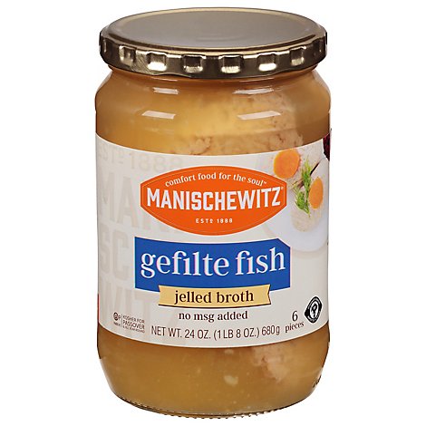 Manischewitz Gefilte Fish In Jelled Broth - 24 Oz
