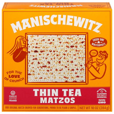 Manischewitz Thin Tea Matzo - 10 Oz