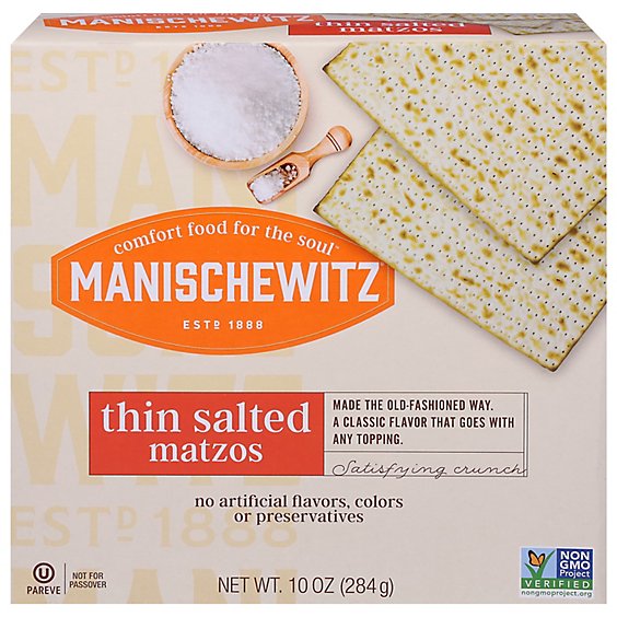 Manischewitz Specialty Food Thin Matzo Salted - 10 Oz