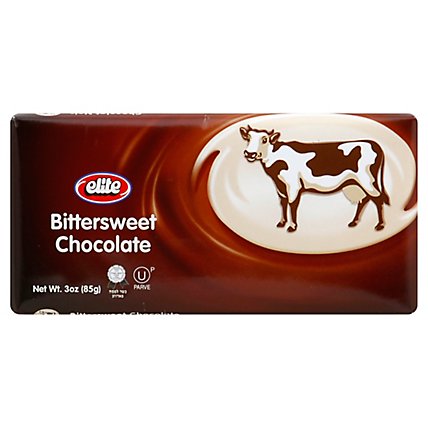 Elite Bittersweet Chocolate Candy Bar Passover Only - 3 Oz - Image 1